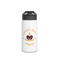 Burundi Bean Coffee Stainless Steel Water Bottle — Insulated Travel Bottle with Standard Lid